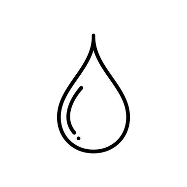 Siyah çizgi simgesi için damla 