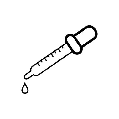 Kimyasal damlacık siyah çizgi simgesini 