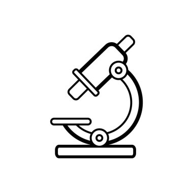 Mikroskop alet için siyah çizgi simgesi 