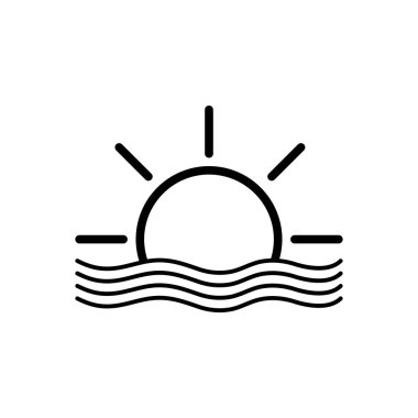  Güneş siyah çizgi simgesini
