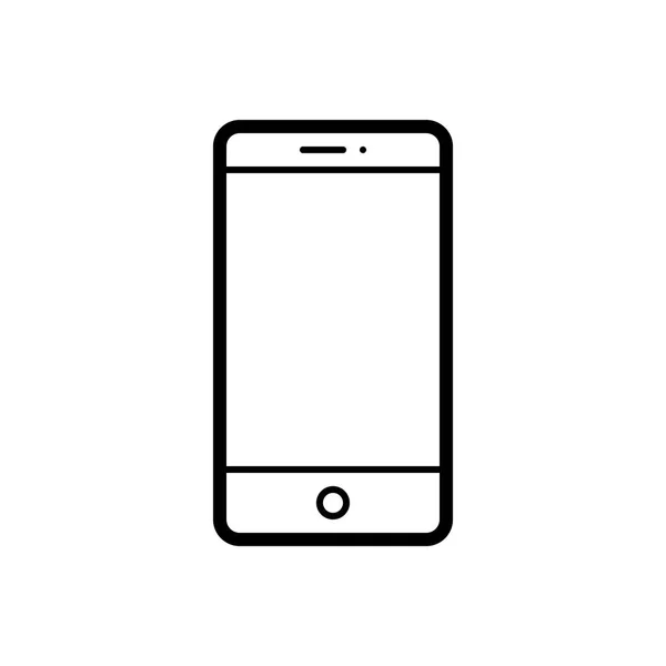Zwarte Lijn Pictogram Voor Hoofdtelefoon — Stockvector
