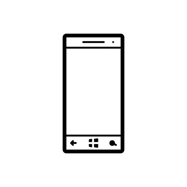 Zwarte Lijn Pictogram Voor Hoofdtelefoon — Stockvector