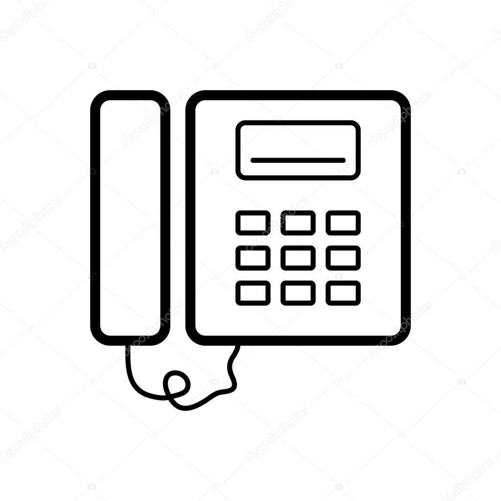 Black line icon for  Phone