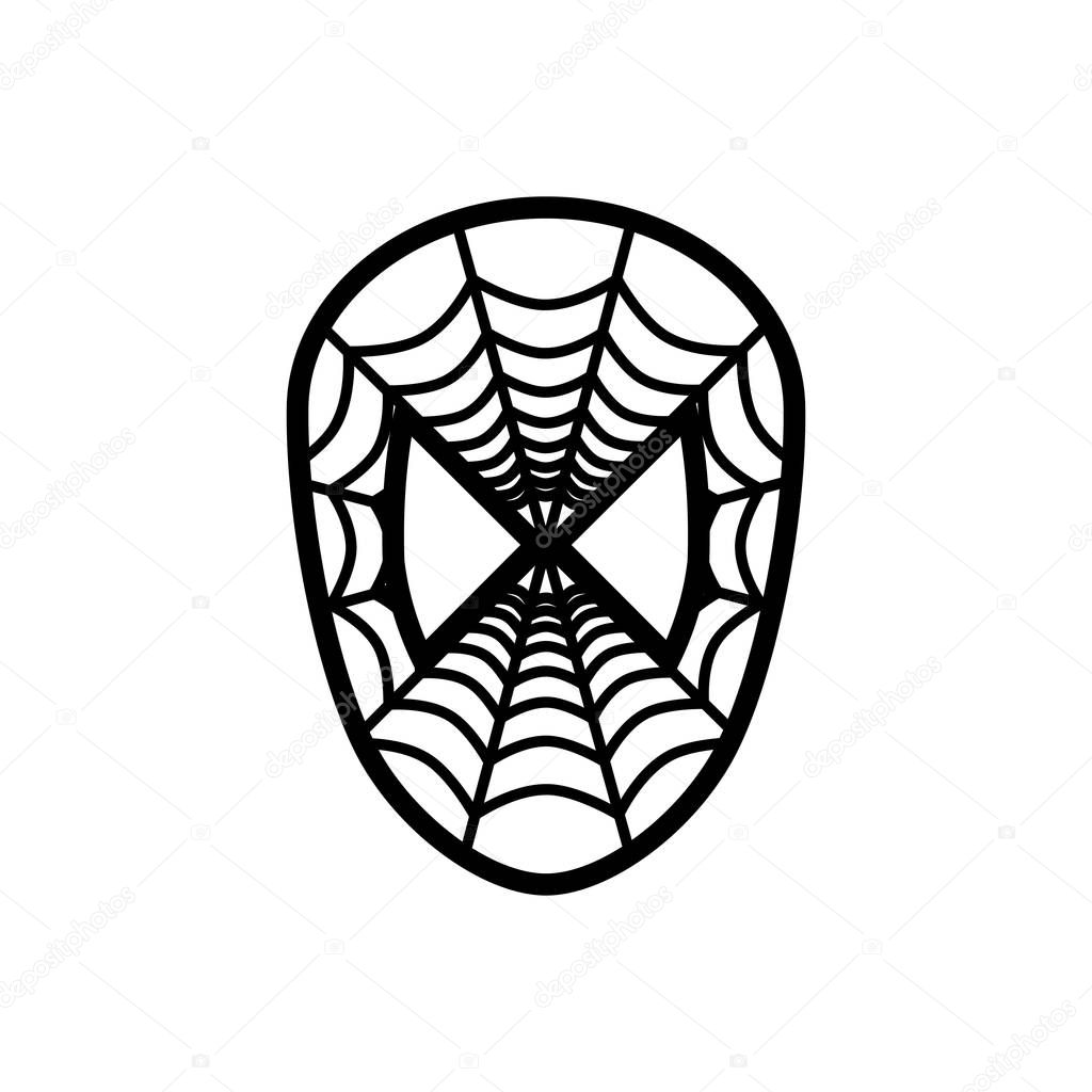 Black line icon for  Spiderman 
