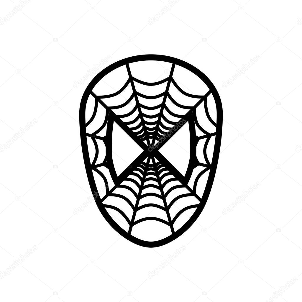 Black line icon for  Spiderman