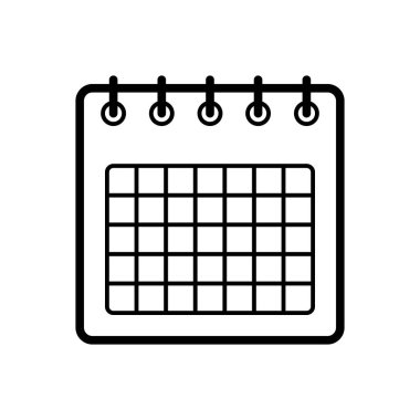 Siyah çizgi simgesini takvim için  