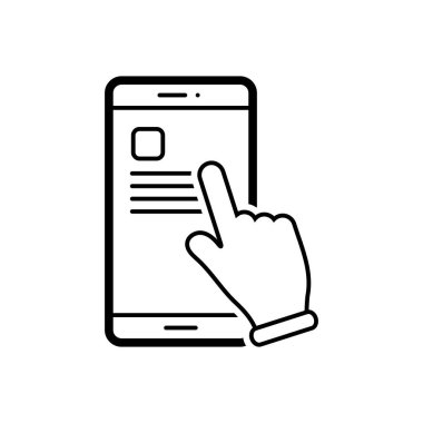 Komut için siyah çizgi simgesi