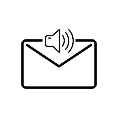  Voiceemail siyah çizgi simgesini 