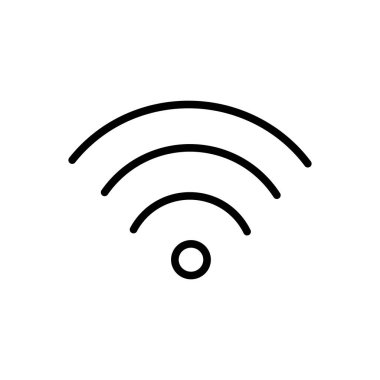  Wifi için siyah çizgi simgesi 