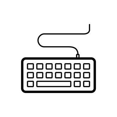  Klavye siyah çizgi simgesini 