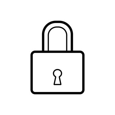  Kilidi siyah çizgi simgesini 