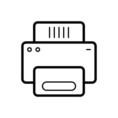  Yazıcı siyah çizgi simgesini