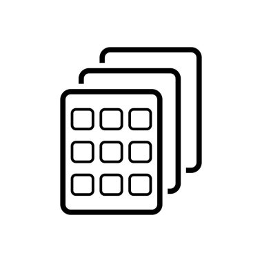  Siyah çizgi simgesini koleksiyonu için