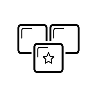  Popüler öğenin siyah çizgi simgesini 