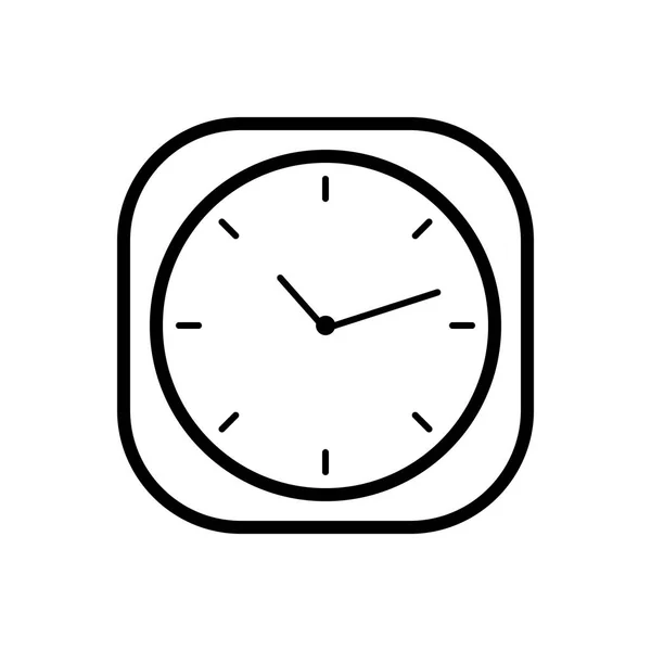 Μαύρη Γραμμή Εικονίδιο Για Ρολόι Του Χρόνου — Διανυσματικό Αρχείο