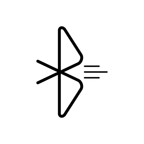 Black Line Icon Für Bluetooth — Stockvektor
