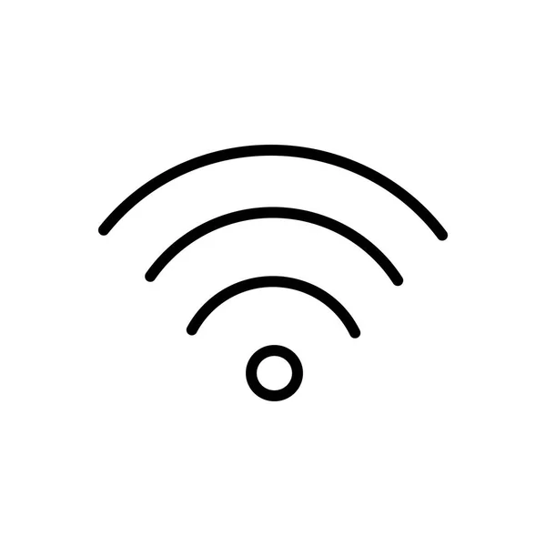 Schwarze Linie Symbol Für Wifi — Stockvektor