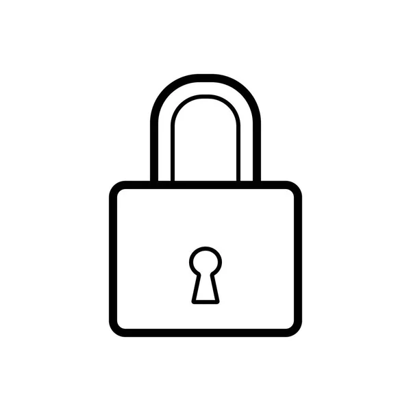 Icono Línea Negra Para Lock — Vector de stock