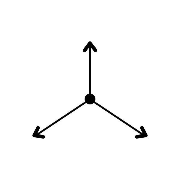 Svart Linje Ikonen För Pilen — Stock vektor