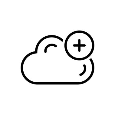  Bulut siyah çizgi simgesini ekleyin