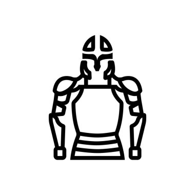  Siyah çizgi simgesini zırh için