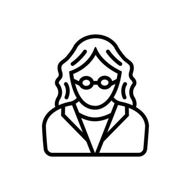  Öğretmen siyah çizgi simgesini 