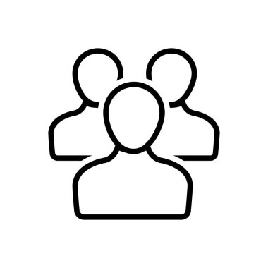  Kullanıcı için siyah çizgi simgesi