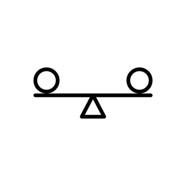 Denge için siyah çizgi simgesi 