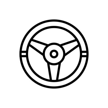 Direksiyon siyah çizgi simgesini