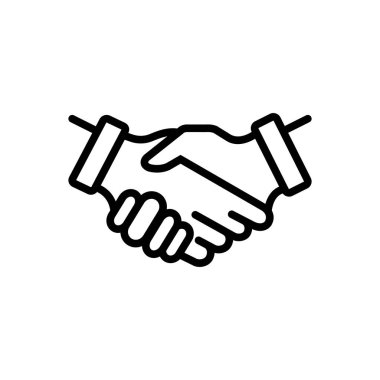 Ortaklık için siyah çizgi simgesi 