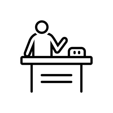 Sunuyu siyah çizgi simgesini 