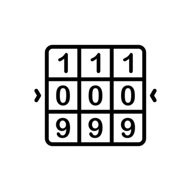 Siyah çizgi simge birleşimi için 