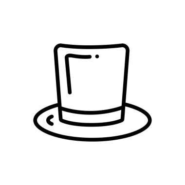 Şapka siyah çizgi simgesini