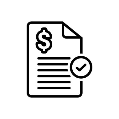 Ürün reçeteleri için siyah çizgi simgesi