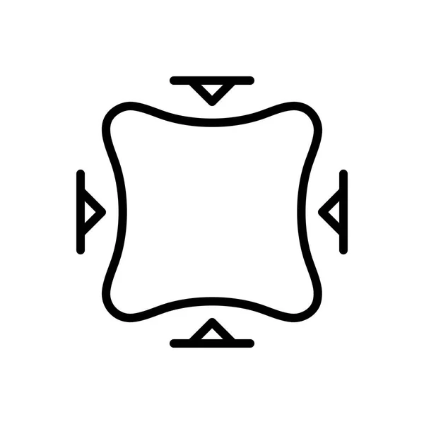 Schwarze Linie Symbol Für Streichholz — Stockvektor