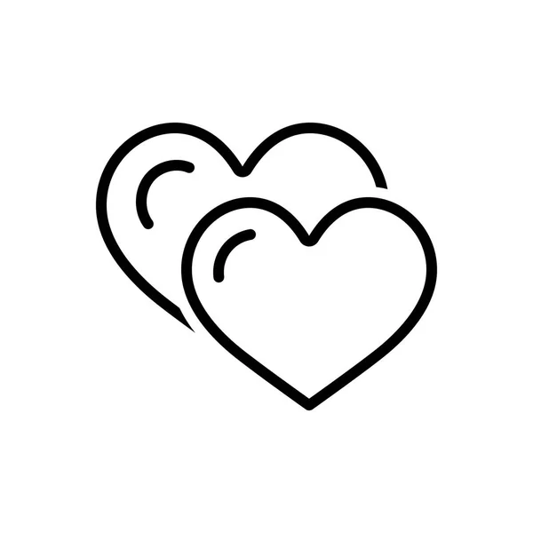 Black Line Symbol Für Die Liebe — Stockvektor
