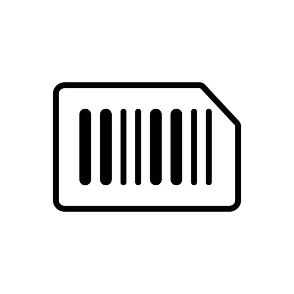 Ikon Garis Hitam Untuk Barcode - Stok Vektor