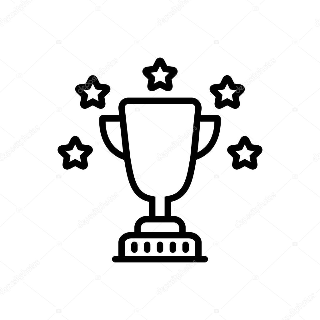 Black line icon for Award 