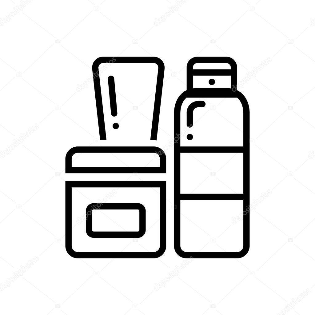 Black line icon for Products