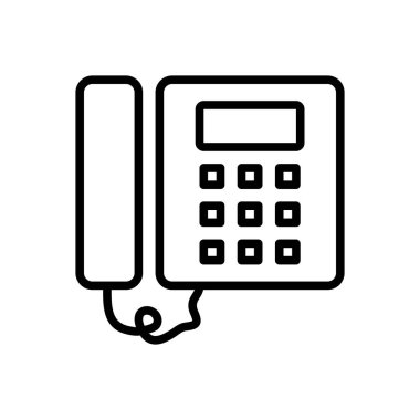 Telefon için siyah çizgi simgesi 