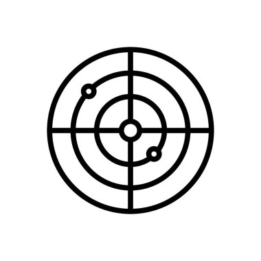 Radar siyah çizgi simgesini 