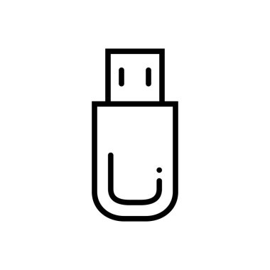 Usb siyah çizgi simgesini 