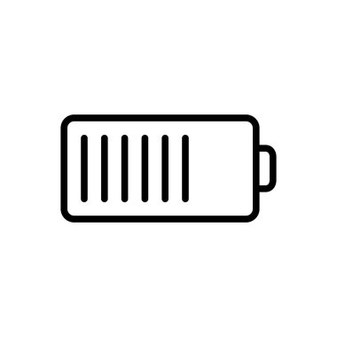 Pil için siyah çizgi simgesi 