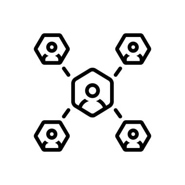 Siyah çizgi simgesini ortaklık iletişim için
