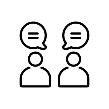 Tartışma için siyah çizgi simgesi 