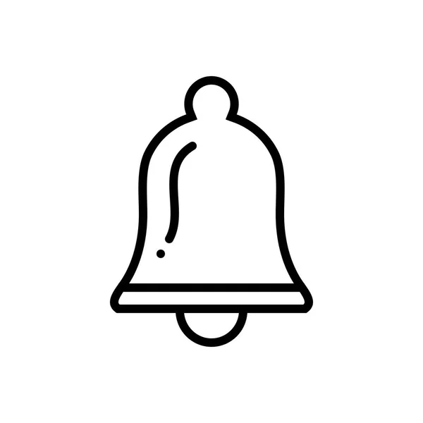 Black Line Icon Bell — Stock Vector