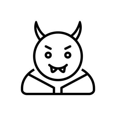 Kötülük için siyah çizgi simgesi