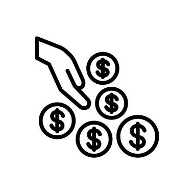 Cömert siyah çizgi simgesini