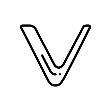 Vechain siyah çizgi simgesini 