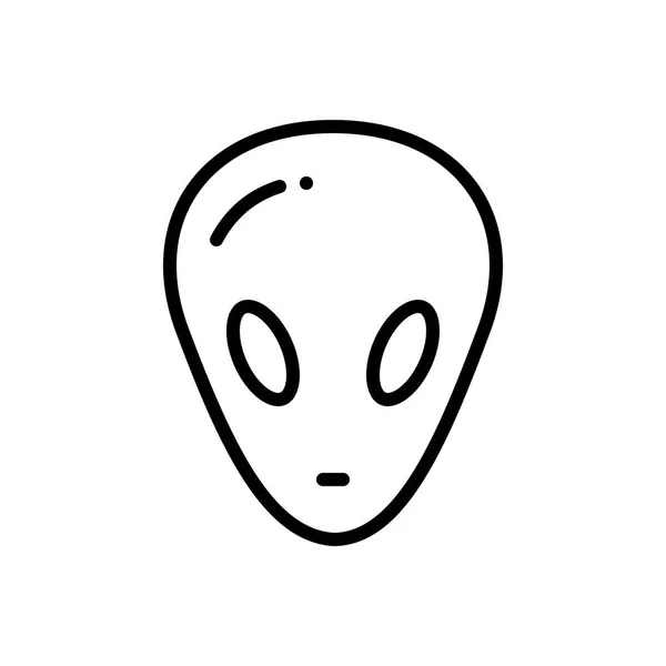 Icono Línea Negra Para Alien — Vector de stock